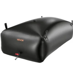 VEVOR Water Storage Bladder, 264.2 Gal Collapsible Water Storage Bag, Wear-Resistant 1000D PVC Soft Waters Bag, Leakproof Camping Tank Containers for Garden Irrigation RV Emergency Use, Black