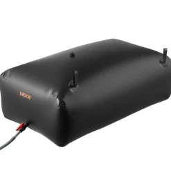 VEVOR Water Storage Bladder, 264.2 Gal Collapsible Water Storage Bag, Wear-Resistant 1000D PVC Soft Waters Bag, Leakproof Camping Tank Containers for Garden Irrigation RV Emergency Use, Black