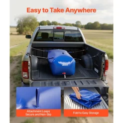 VEVOR Water Storage Bladder 63.4 Gallon Large Capacity Water Bag, Portable & Collapsible Soft Waters Container, Leakproof & Tear-Resistant PVC Emergency Waters Storage Tank for RV Truck & Outdoor Use