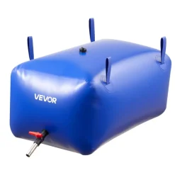 VEVOR Water Storage Bladder 63.4 Gallon Large Capacity Water Bag, Portable & Collapsible Soft Waters Container, Leakproof & Tear-Resistant PVC Emergency Waters Storage Tank for RV Truck & Outdoor Use