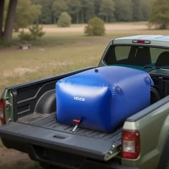 VEVOR Water Storage Bladder 105.7 Gallon Large Capacity Water Bag, Portable & Collapsible Soft Waters Container, Leakproof & Tear-Resistant PVC Emergency Waters Storage Tank for RV Truck & Outdoor Use