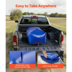 VEVOR Water Storage Bladder 105.7 Gallon Large Capacity Water Bag, Portable & Collapsible Soft Waters Container, Leakproof & Tear-Resistant PVC Emergency Waters Storage Tank for RV Truck & Outdoor Use