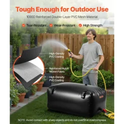VEVOR Water Storage Bladder 30 Gallon Large Capacity Water Bag, Portable & Collapsible Soft Waters Container, Leakproof & Tear-Resistant PVC Emergency Waters Storage Tank for RV Truck & Outdoor Use