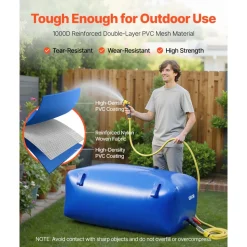 VEVOR Water Storage Bladder 142.7 Gallon Large Capacity Water Bag, Portable & Collapsible Soft Waters Container, Leakproof & Tear-Resistant PVC Emergency Waters Storage Tank for RV Truck & Outdoor Use
