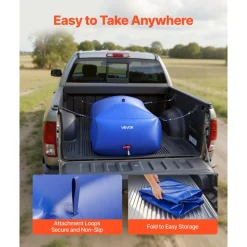 VEVOR Water Storage Bladder 142.7 Gallon Large Capacity Water Bag, Portable & Collapsible Soft Waters Container, Leakproof & Tear-Resistant PVC Emergency Waters Storage Tank for RV Truck & Outdoor Use