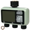 VEVOR Water Timer, 3 Outlets, Hose Watering Sprinkler Timer, with 3 Independent Watering Zone LCD Display Rain Delay Mode Manual Mode 360° Brass Inlet Metal Filter, IPX6 Waterproof for Yard Watering