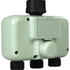 VEVOR Water Timer, 3 Outlets, Hose Watering Sprinkler Timer, with 3 Independent Watering Zone LCD Display Rain Delay Mode Manual Mode 360° Brass Inlet Metal Filter, IPX6 Waterproof for Yard Watering