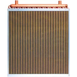 VEVOR Water to Air Heat Exchanger, 24 x 24 in Finned Tube HVAC Heat Exchanger Coil with Copper Tubes & Aluminum Fins, 225K BTU Output for Outdoor Wood Furnace, Hydronic Heating & Cooling Systems