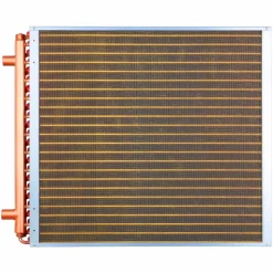VEVOR Water to Air Heat Exchanger, 24 x 24 in Finned Tube HVAC Heat Exchanger Coil with Copper Tubes & Aluminum Fins, 225K BTU Output for Outdoor Wood Furnace, Hydronic Heating & Cooling Systems