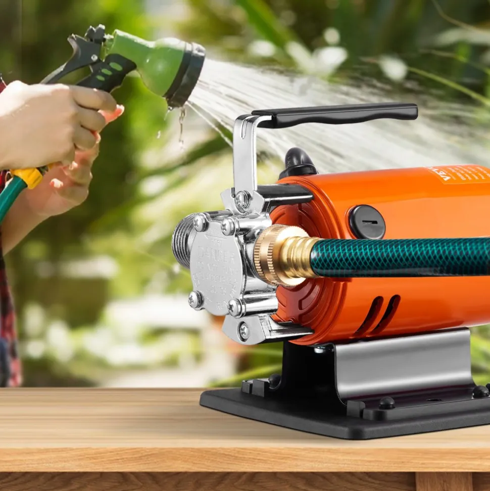 VEVOR Water Transfer Pump, 120V AC 360 GPH 1/10 HP, Portable Electric Utility Pump with 6 ft Suction Hose Kit, Carbon Brushes, Impeller, Suction Strainer, for Garden, Rain Barrel, Pool, Pond, Aquarium