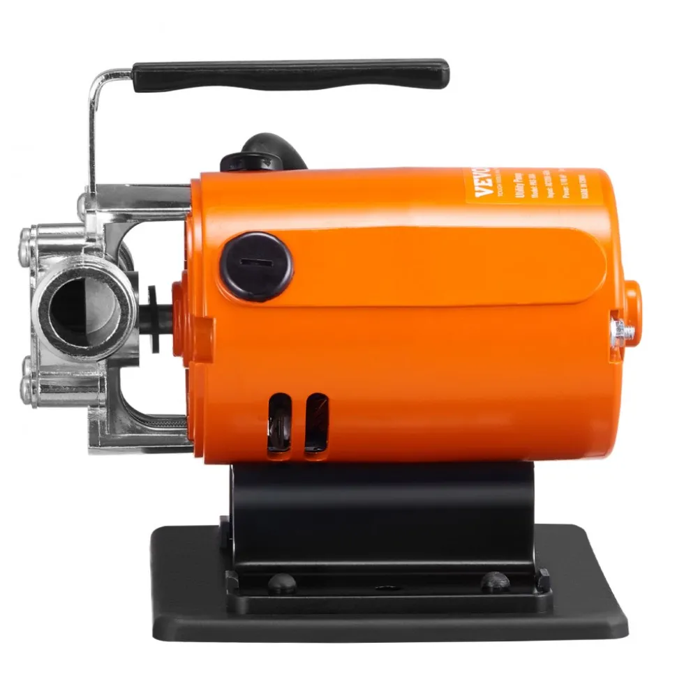 VEVOR Water Transfer Pump, 120V AC 360 GPH 1/10 HP, Portable Electric Utility Pump with 6 ft Suction Hose Kit, Carbon Brushes, Impeller, Suction Strainer, for Garden, Rain Barrel, Pool, Pond, Aquarium
