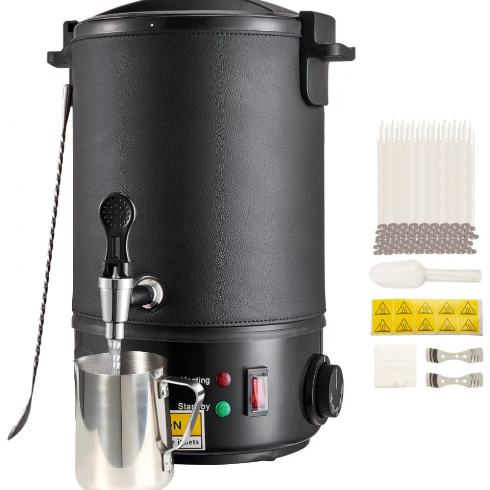 VEVOR Wax Melter for Candle Making, 6.5 Liter Large Electric Wax Melting Pot Easy Pour Spout, 9-level Temperature Control, Easy Clean for Candle Soap Cream Beauty Bulk Production Business or Home