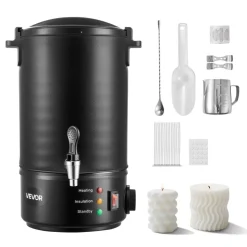 VEVOR Wax Melter for Candle Making, 8.5 Qts, Fast and Even Heating, with Easy Pour Spout and Temperature Control, Grooved Base for Non-Stick and Smooth Flow, Wax Melting Pot for Making Candles Soaps