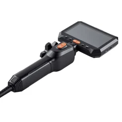 VEVOR 2-Way Dual-Lens Articulating Endoscope with Light, 1080P HD Industrial Borescope Inspection Camera with 0.24-inch Slim Articulated Probe, Rigid Snake Scope Cam for Wall Automotive Inspect-4.9FT