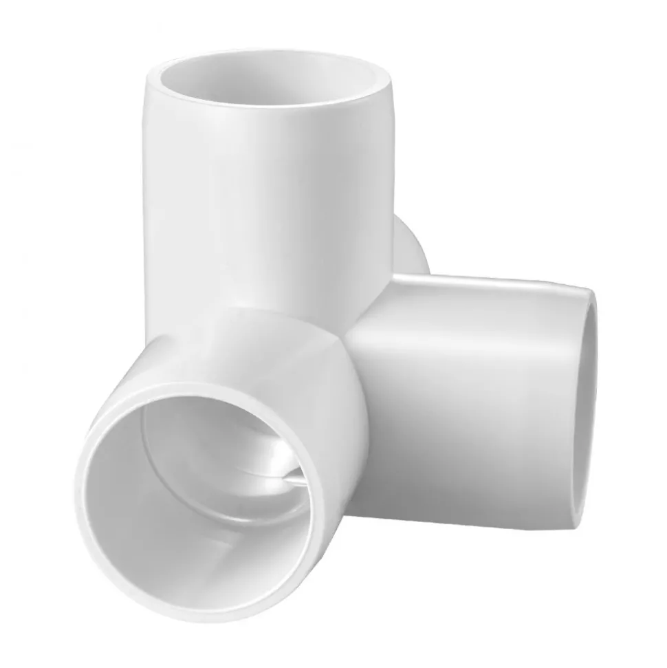 VEVOR 4-Way PVC Fittings, 1-inch PVC Pipe Joints Elbow Connector, 10-Pack Furniture Grade Pipe Corner Connectors for DIY Storage Rack, Animal Cage, Garden Support Frame, Impact & Weather-Resistant
