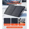 VEVOR 100W Bifacial Solar Panel, 16BB N-Type Foldable Monocrystalline Solar Panel Charger 24% Efficiency, Portable with MC4 Output, USB-A (QC3.0), Type-C & DC Ports for Power Stations Camping Hiking