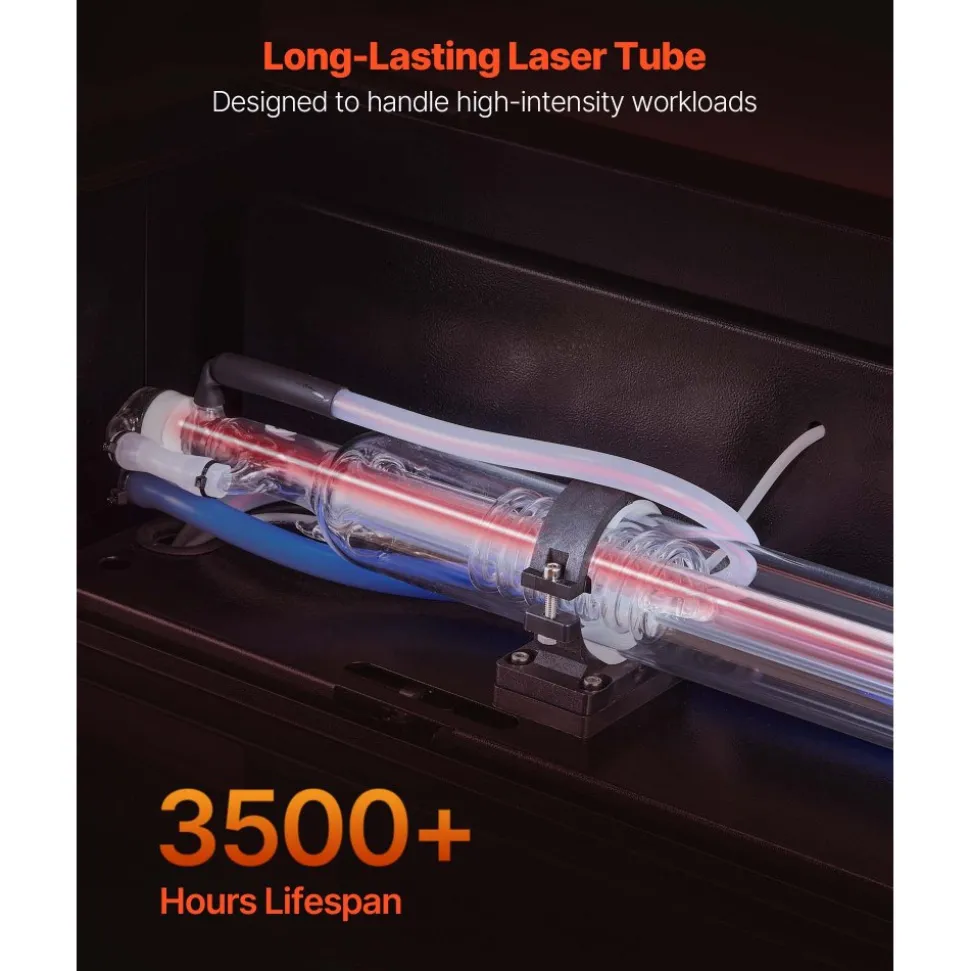 VEVOR 130W CO2 Laser Engraver, 55 x 35 in, CO2 Laser Engraver Cutter Machine with Water Chiller, 2 Way Pass Air Assist, 1200 mm/s Speed, Autofocus Engraving Cutting Machine, for Wood Acrylic Glass