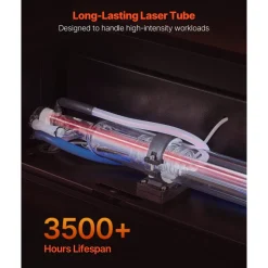 VEVOR 50W CO2 Laser Engraver, 20 x 12 in, CO2 Laser Engraver Cutter Machine with 4 Way Pass Air Assist, Engraving Cutting Machine, Compatible with LightBurn CorelDRAW RDWorks, for Wood Acrylic Glass