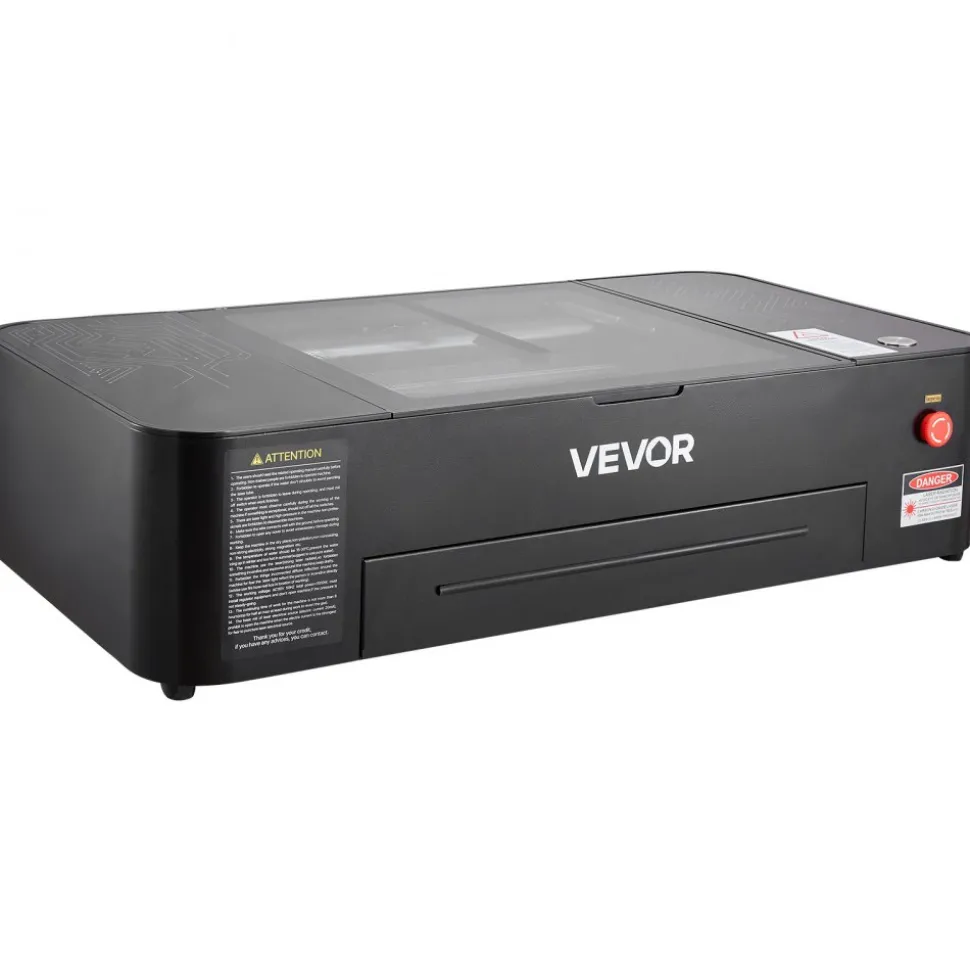 VEVOR 55W CO2 Laser Engraver, 20 x 12 in, Desktop CO2 Laser Engraver and Cutter Machine with 16MP Camera, Water Pump, Rotary Axis, Compatible with LightBurn CorelDRAW RDWorks, for Wood Acrylic Glass