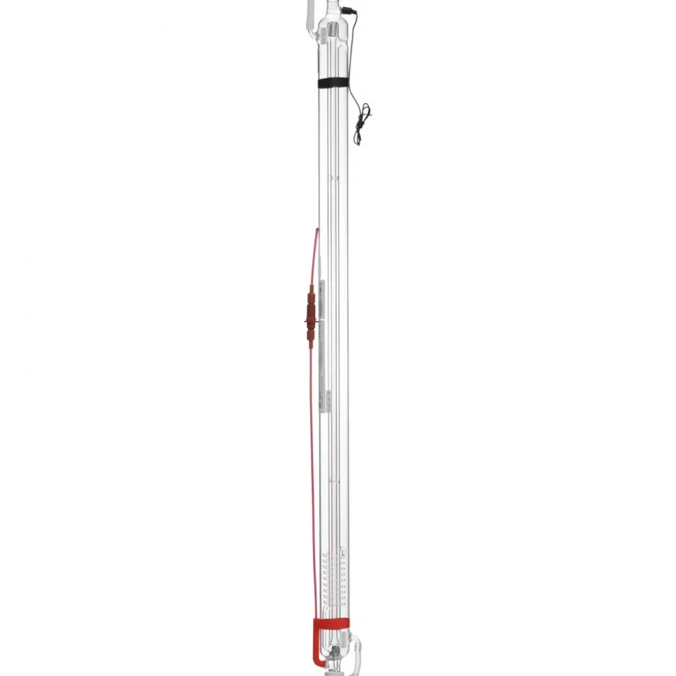 VEVOR 60W CO2 Laser Tube, 49.2 in (1250 mm) Length, 2 in (55 mm) Dia Borosilicate Glass Laser Cutter Tube with Metal Head, 5000-6000hr Wires Preconnected for Laser Engraver Engraving Cutting Machine