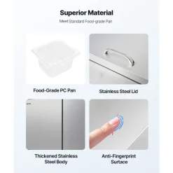 VEVOR 67"W Commercial Refrigerator, Pizza Prep Refrigerated Table, 20" Ultra Wide Countertop Food Prep Worktable, 20.3 Cu.Ft Single Door Salad Prep Fridge, 9 Pans Pizza Make Worktop with Cutting Board