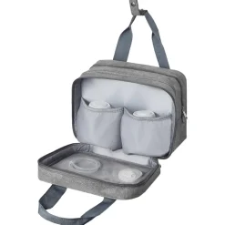 VEVOR Wearable Breast Pump Bag, Breast Feeding Bag with Ice Pack, Fits for M5/M6, Pumping Accessories & Breastmilk Storage, Portable Pump Carrying Case for Work, Travel & Family Use, Grey