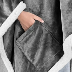 VEVOR Wearable Heated Throw Blanket Electric Shawl, Portable Robe Blanket Hoodie for Women, 5 Heating Levels, 3H Auto Shut-Off, Overheat Protection,Winter for Adult Mom Girlfriend,Machine Washable