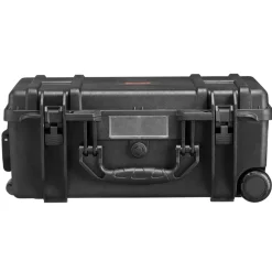 VEVOR Weatherproof Hard Case, Heavy Duty Protective Dry Box Case with Pre-cut Foam, Wheels & Retractable Pull Handles for Travel, Hunt, Military, Tactical, IP67 Waterproof Case for Cameras (64x51x25)