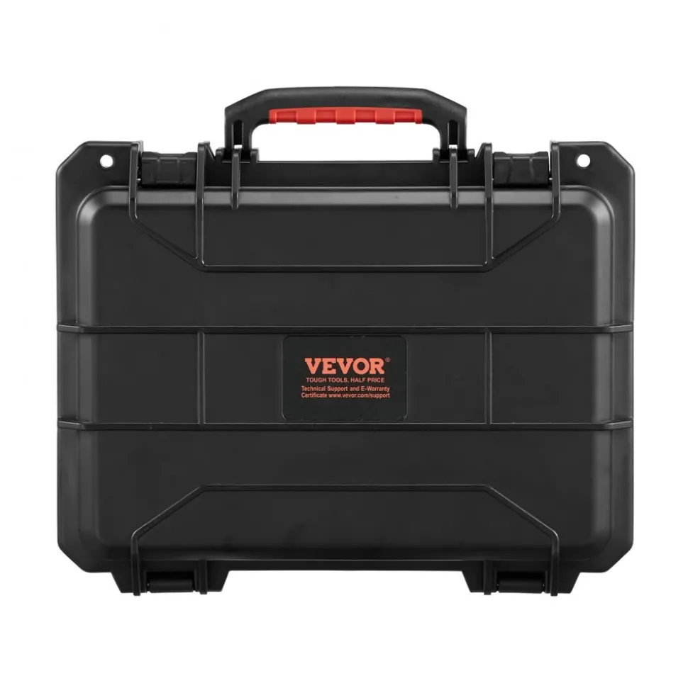 VEVOR Weatherproof Hard Case, Heavy Duty Protective Dry Box Case with Pre-cut Foam, and Retractable Pull Handles for Travel, Hunting, Military, Tactical, IP67 Waterproof Case for Cameras (40x32x16.6)