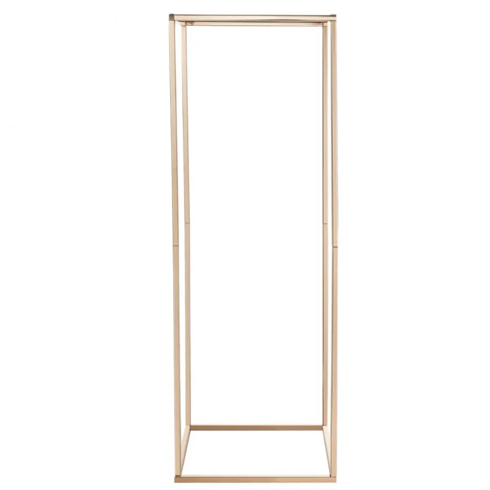 VEVOR Wedding Flower Stand, 10PCS 31.5-inch Column Flower Stand, Floral Stands with Metal Laminate, Rectangular Floral Display Rack for Wedding, Party, Birthday, Home, French Gold Stands
