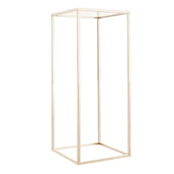 VEVOR Wedding Flower Stand, 10PCS 23.62-inch Column Flower Stand, Floral Stands with Acrylic Laminate, Rectangular Floral Display Rack for Wedding, Party, Birthday, Home, French Gold Stands