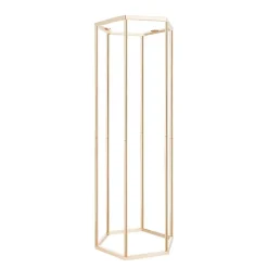 VEVOR Wedding Flower Stand, 10PCS 31.5-inch Column Flower Stand, Floral Stands with Hidden Screw, Rectangular Cubic Floral Display Rack for Wedding, Party, Birthday, Home, French Gold Stands