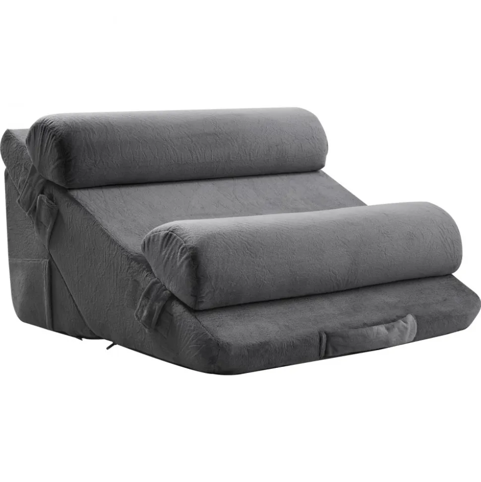 VEVOR Wedge Pillow for Sleeping, 4 Pcs Adjustable Orthopedic Bed Wedge Set, Support Arm Leg Neck Shoulder, Post Surgery Pillow for Back Pain, Acid Reflux, Snoring Relief, Sitting up in Bed, Dark Grey