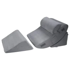 VEVOR Wedge Pillow for Sleeping, 4 Pcs Adjustable Orthopedic Bed Wedge Set, Support Leg Neck Shoulder, Post Surgery Pillow for Back Pain, Acid Reflux, Snoring Relief, Sitting up in Bed, Dark Grey