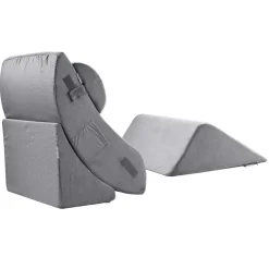 VEVOR Wedge Pillow for Sleeping, 4 Pcs Adjustable Orthopedic Bed Wedge Set, Support Leg Neck Shoulder, Post Surgery Pillow for Back Pain, Acid Reflux, Snoring Relief, Sitting up in Bed, Dark Grey