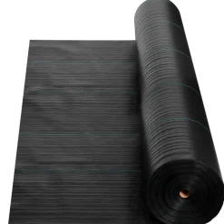 VEVOR Weed Barrier Fabric Heavy Duty, 13x115FT 3.5oz Landscape Fabric, Woven Weed Blocker Fabrics, Garden Fabrics Weeds Barrier, Weeds Control Ground Cover, Geotextile Webbing, Gardening Mat, Black