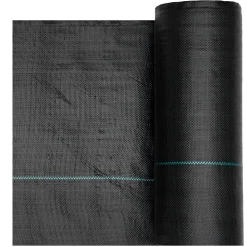 VEVOR Weed Barrier Fabric Heavy Duty, 3x100FT 5oz Landscape Fabric, Woven Weed Blocker Fabrics, Garden Fabrics Weeds Barrier, Weeds Control Ground Cover, Geotextile Webbing, Gardening Mat, Black