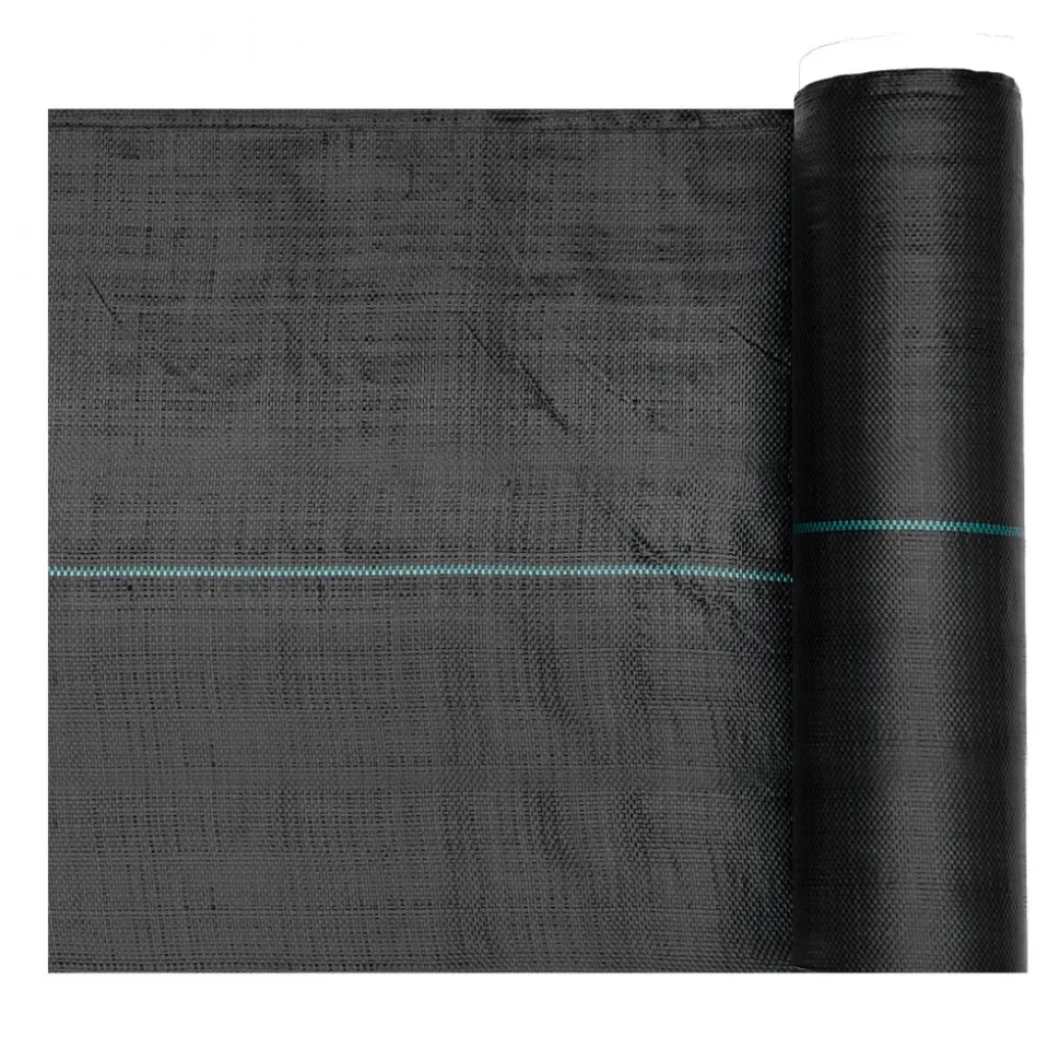 VEVOR Weed Barrier Fabric Heavy Duty, 1.4x50FT 3.2oz Landscape Fabric, Woven Weed Blocker Fabrics, Garden Fabrics Weeds Barrier, Weeds Control Ground Cover, Geotextile Webbing, Gardening Mat, Black