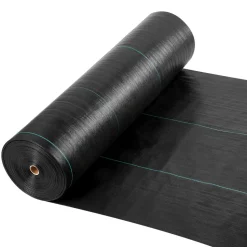 VEVOR Weed Barrier Fabric Heavy Duty, 6x250FT 5oz Landscape Fabric, Woven Weed Blocker Fabrics, Garden Fabrics Weeds Barrier, Weeds Control Ground Cover, Geotextile Webbing, Gardening Mat, Black