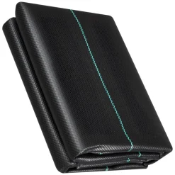 VEVOR Weed Barrier Fabric Heavy Duty, 2 Packs 4x50FT 3.2oz Weed Blocker Fabric, Woven Landscape Fabrics, Garden Fabrics Weeds Barrier, Weeds Control Ground Cover, Geotextile Webbing, Black