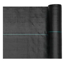 VEVOR Weed Barrier Fabric Heavy Duty, 1.3x100FT 3.2oz Landscape Fabric, Woven Weed Blocker Fabrics, Garden Fabrics Weeds Barrier, Weeds Control Ground Cover, Geotextile Webbing, Gardening Mat, Black