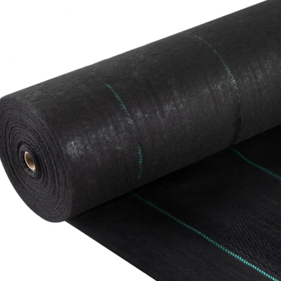 VEVOR Weed Barrier Landscape Fabric, 5 x 250 ft, 5 Oz Premium Woven Ground Cover Heavy Duty PP Material & Easy Setup, Single-Layer for Outdoor Garden, Lawn, Driveway, Black