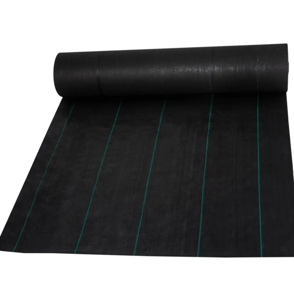 VEVOR Weed Barrier Landscape Fabric, 5 x 250 ft, 5 Oz Premium Woven Ground Cover Heavy Duty PP Material & Easy Setup, Single-Layer for Outdoor Garden, Lawn, Driveway, Black
