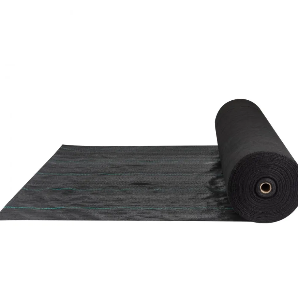 VEVOR Weed Barrier Landscape Fabric, 5 x 250 ft, 5 Oz Premium Woven Ground Cover Heavy Duty PP Material & Easy Setup, Single-Layer for Outdoor Garden, Lawn, Driveway, Black