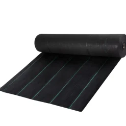 VEVOR Weed Barrier Landscape Fabric, 5 x 250 ft, 5 Oz Premium Woven Ground Cover Heavy Duty PP Material & Easy Setup, Single-Layer for Outdoor Garden, Lawn, Driveway, Black