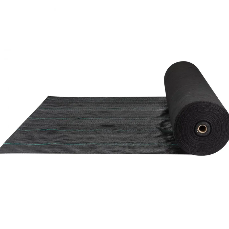 VEVOR Weed Barrier, 5.8oz Landscape Fabric, 4ft x 300ft Cover Mat Heavy Duty Woven Grass Control Geotextile for Garden, Patio, Black