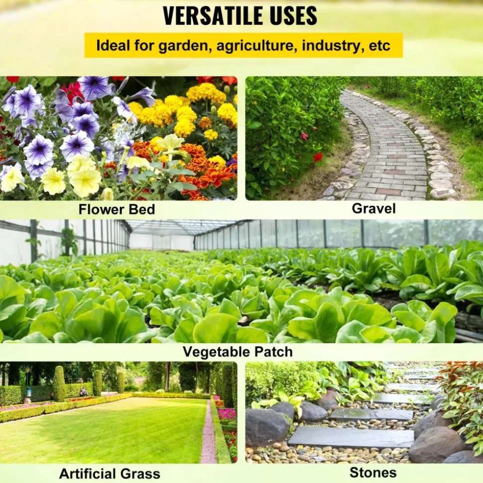 VEVOR Weed Barrier, 5.8oz Landscape Fabric, 4ft x 300ft Cover Mat Heavy Duty Woven Grass Control Geotextile for Garden, Patio, Black
