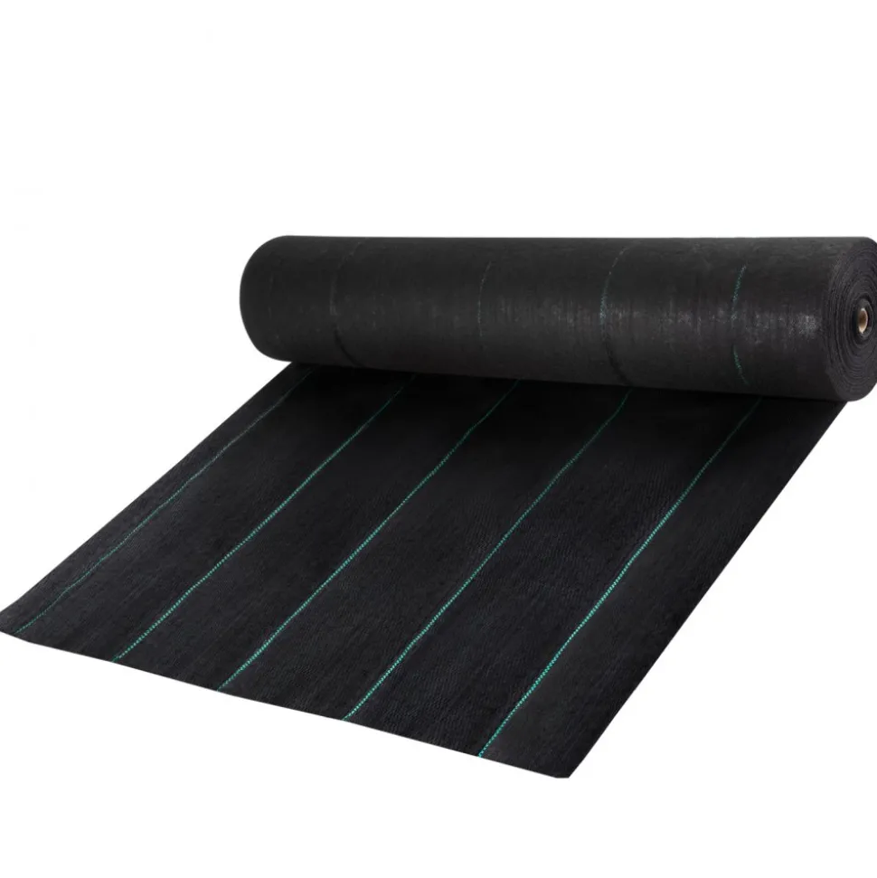 VEVOR Weed Barrier, 5.8oz Landscape Fabric, 3ft x 300ft Cover Mat Heavy Duty Woven Grass Control Geotextile for Garden, Patio, Black