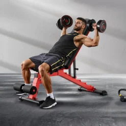 VEVOR Weight Bench, 1200lbs Heavy Duty Stable Weight Bench Press for Full Body Workout, Adjustable Exercise Sit up Bench for Home Gym Strength Training, Flat Bench with Quick Folding & Fast Adjustment