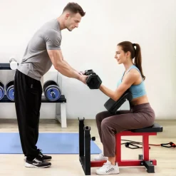 VEVOR Weight Bench with Leg Extension, Strength Training Benches, Max load 440 LBS Home Gym Bench Fitness Equipment, Seated Arm Isolated Barbell Dumbbell Bicep Station, Workout Bench for Home Gym